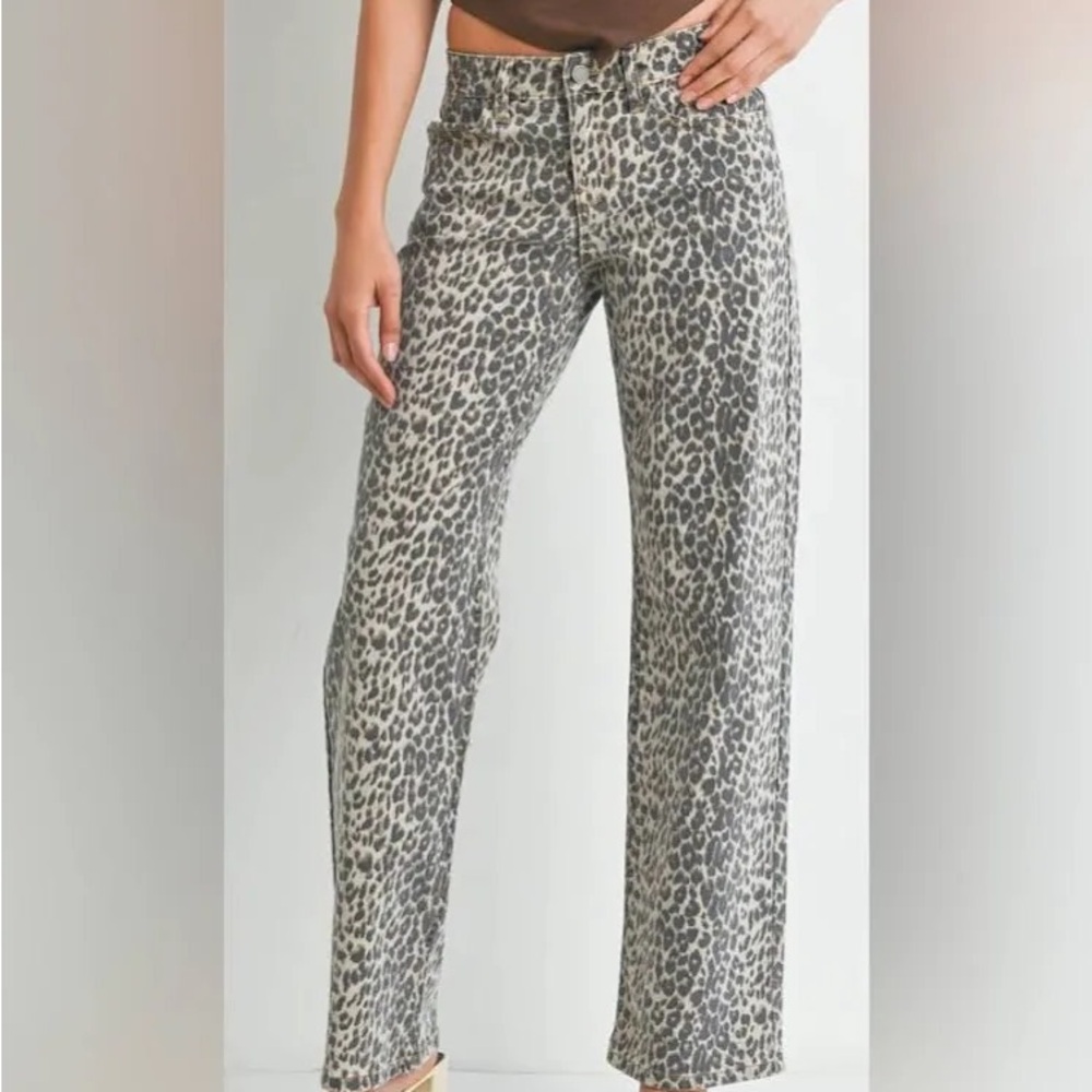 JBD High Rise Leopard Print Women's Jeans 24 - Picture 4 of 5